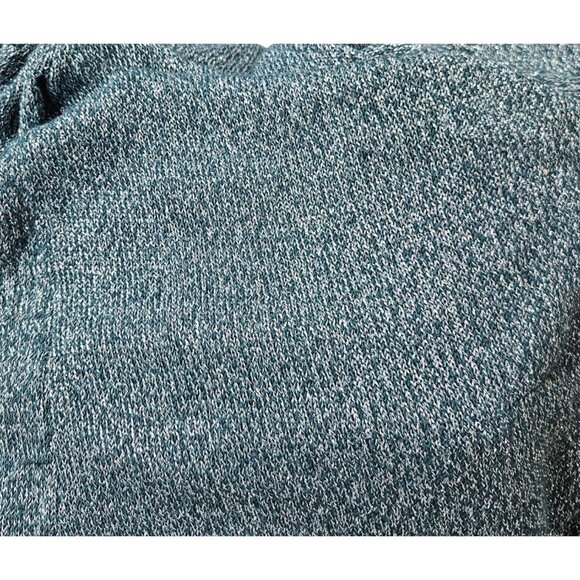 Cupio Sweater Womens Size L Teal Shimmer Pullover Knit Long Sleeve Top - Picture 11 of 11